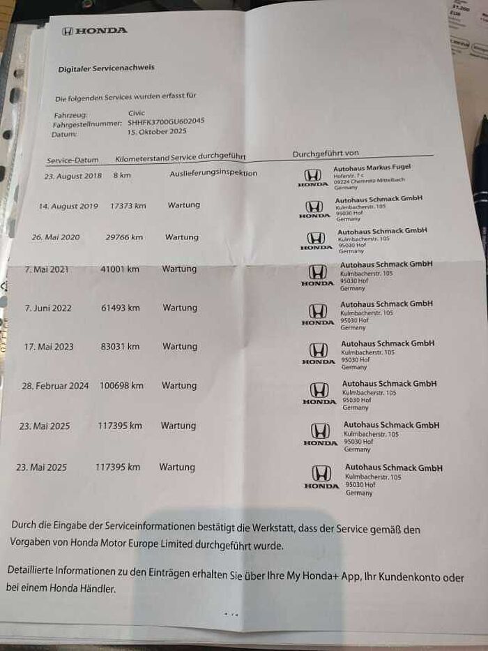 Honda Civic Civic Diesel 1.6 i-DTEC Executive